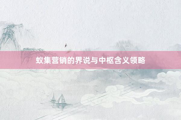 蚁集营销的界说与中枢含义领略