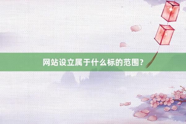 网站设立属于什么标的范围？